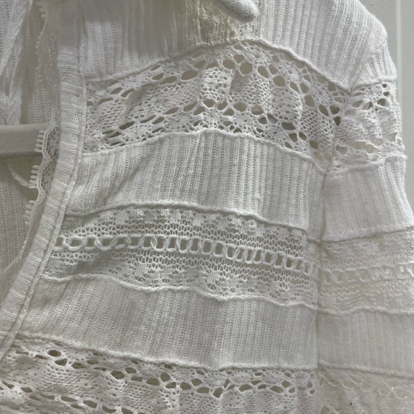 Free People Set to stun white tunic top XS - Picture 7 of 14